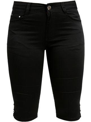 Pantalón cropped de algodón negro
