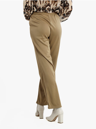 Pantalon large femme avec cordon de serrage