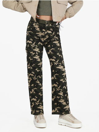 Pantalon militaire femme avec grandes poches