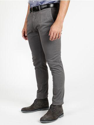 Pantalón slim fit en algodón -gris