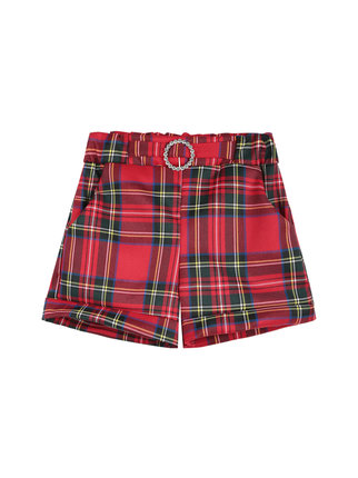 Pantalones cortos escoceses para niñas.