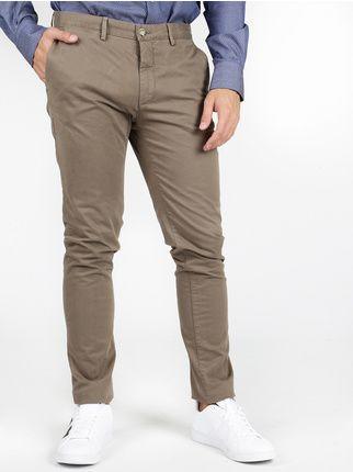 Pantalones slim-fit en algodón  barro