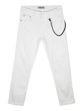 Pantaloni bianchi con catena