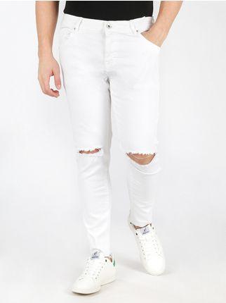 Pantaloni strappati bianchi