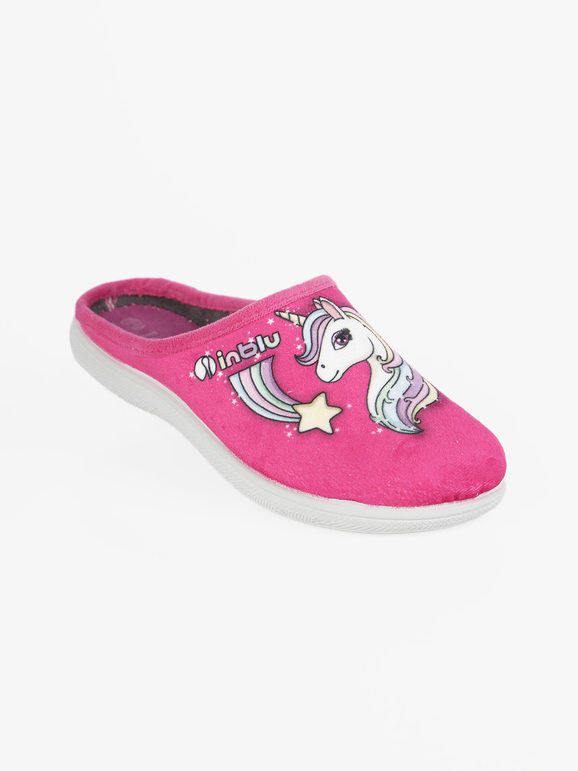 Pantofole bambina con unicorno
