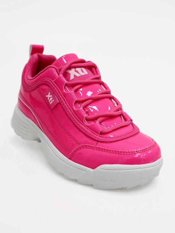 Patent faux leather girl's shoes