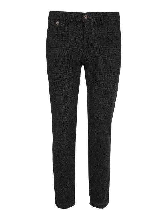 Patterned slim fit trousers