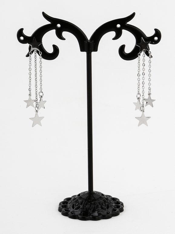 Pendant earrings with stars