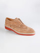 Perforated suede oxfords