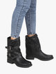 Perforated women's summer ankle boots