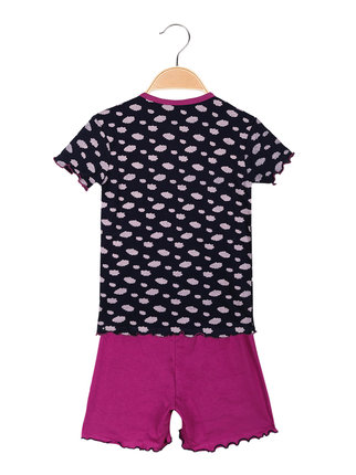 Pijama corto de algodón para niña