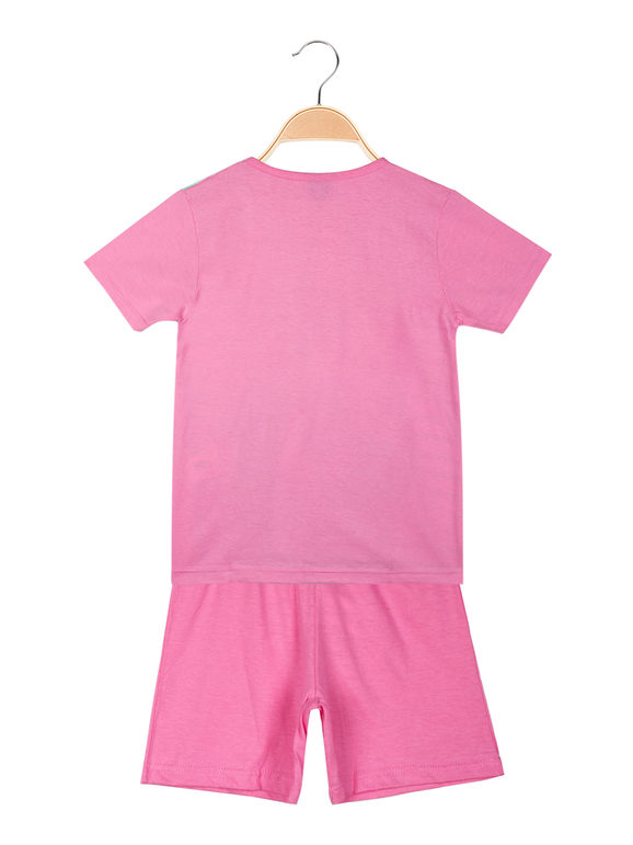 Pijama corto para niña en algodón