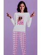 Pijama largo de algodón interlock para niña