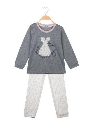 Pijama de niña de 2 piezas de algodón cálido