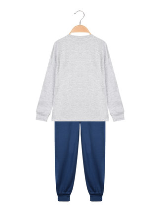 Pijama largo calentito de algodón para niños con estampados