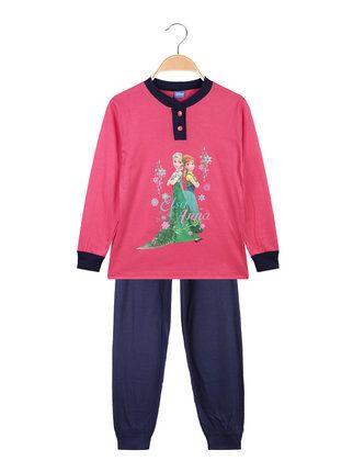 Pijama largo de algodón Elsa y Anna