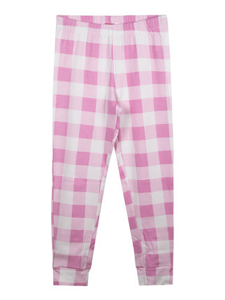 Pijama largo de algodón interlock para niña