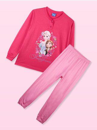 Pijama largo de algodón para niña Elsa y Anna