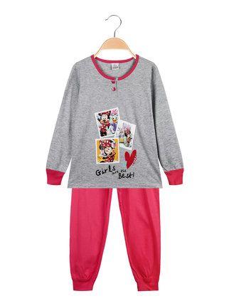 Pijama largo de algodón para niña Minnie