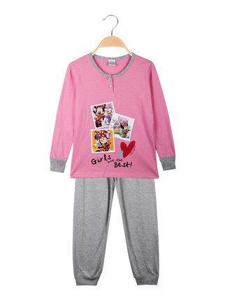 Pijama largo de algodón para niña Minnie