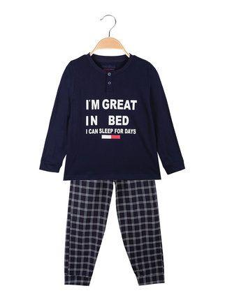 Pijama largo de bebé con pantalón de cuadros