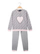 Pijama largo para niña en algodón con estampados