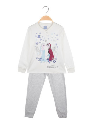 Pijama largo para niña en cálido algodón