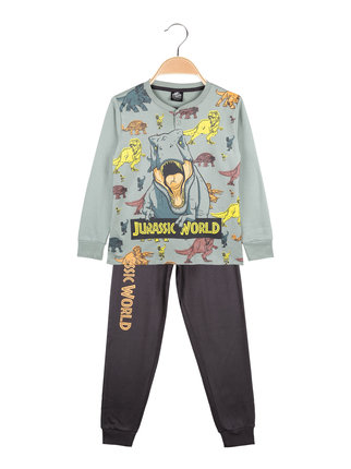 Pijama largo para niño en cálido algodón con estampados