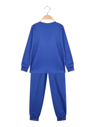 Pijamas largos y cálidos de algodón para niños.