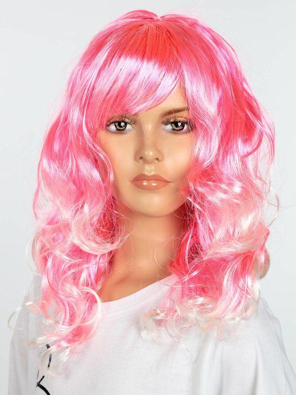 Pink woman wig
