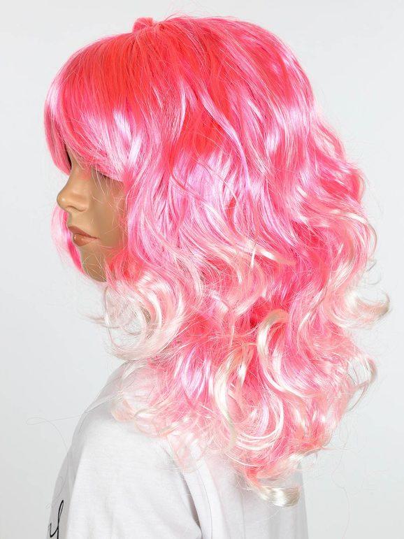 Pink woman wig