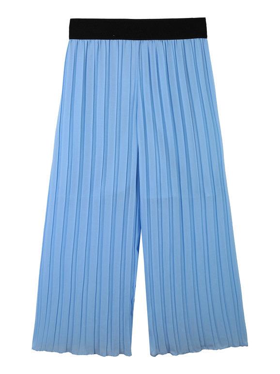 Pleated trousers for girls