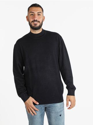 Plus size men's turtleneck sweater