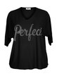 Plus size women's t-shirt with lettering