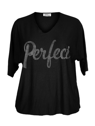 Plus size women's t-shirt with lettering