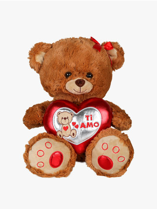 Plush bear with heart "I love you"