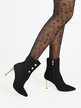 Pointed suede women's ankle boots