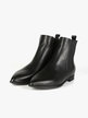 Pointed toe women's leather ankle boots