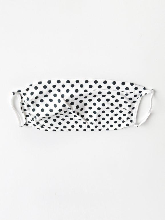 Polka dot mask cover with pocket