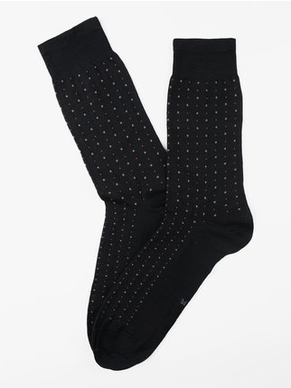 Polka dot men's short sock