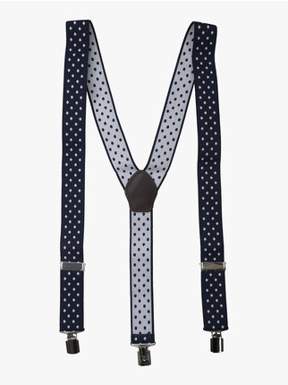 Polka dot men's suspenders
