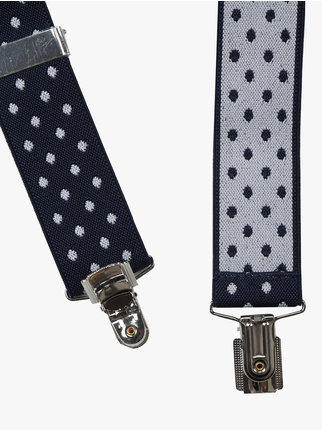 Polka dot men's suspenders