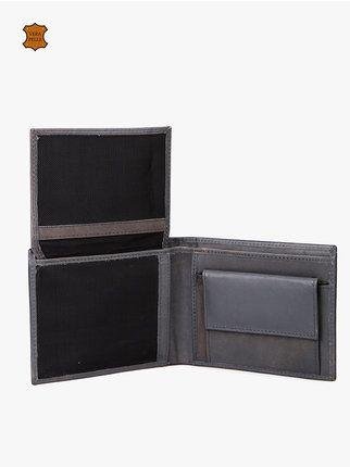 Portemonnaie aus Leder  einfarbig