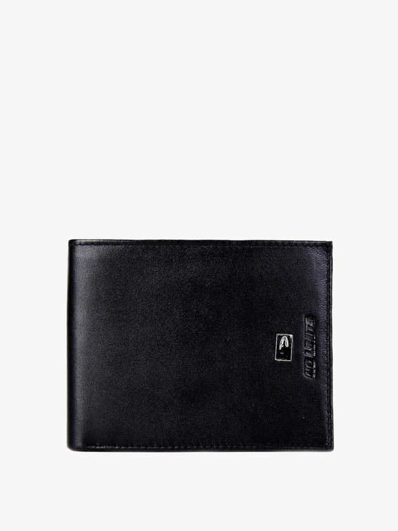 Portemonnaie aus Leder  Schwarz