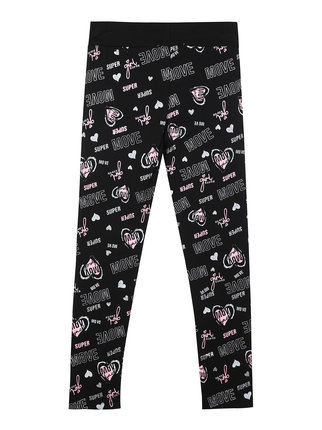 Printed leggings for girls with elastic band