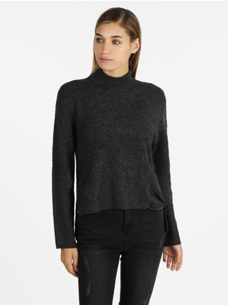 Pull col montant femme