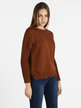 Pull col rond femme couleur unie