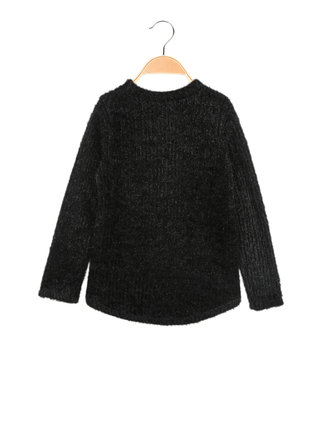 Pull col rond fille