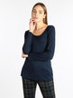Pull col rond femme