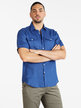 Pure linen shirt for men with short sleeves